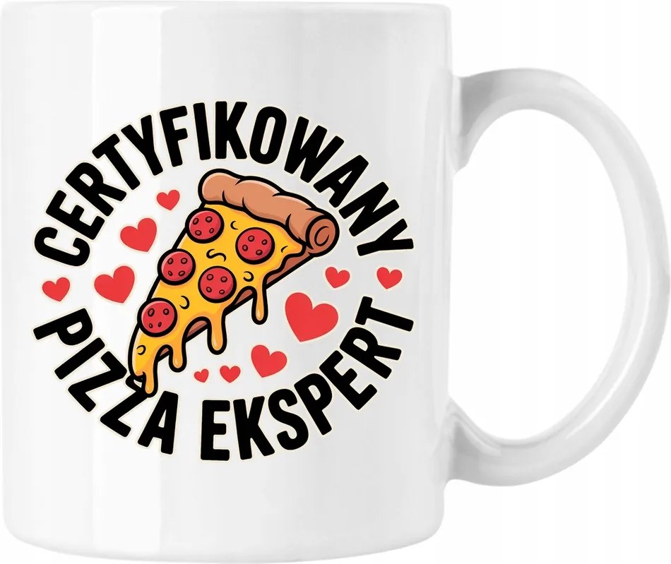 Bögre pizza szakértő mém vicc fehér 330ml