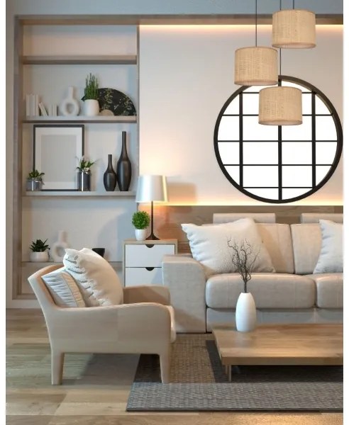 Csillár zsinóron IRMA 3xE27/60W/230V átm. 45 cm