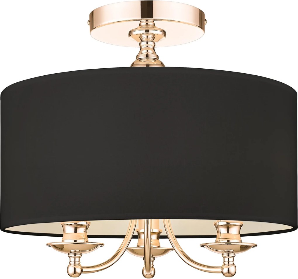 Cosmolight glamour modern mennyezeti lámpa abu dhabi fekete arany cosc03480au-bk