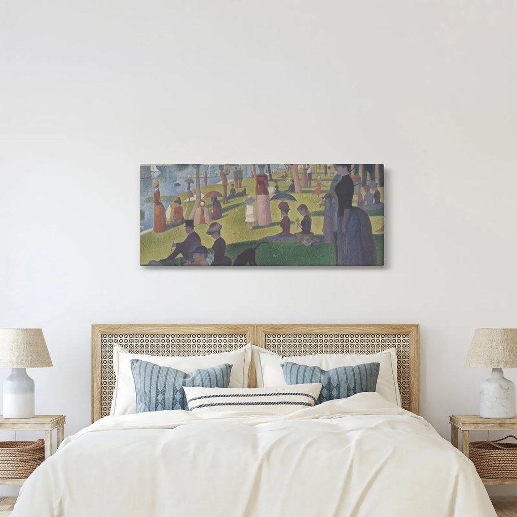 Kép - Georges Seurat, A Sunday on La Grande Jatte, reprodukciók (120x50 cm)