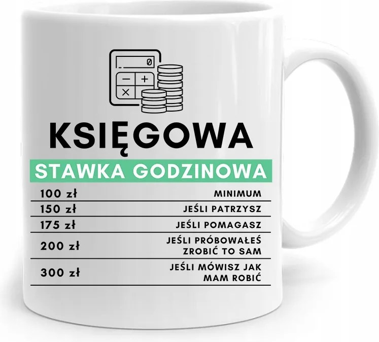 Könyvelői Bögre Óradíj Nyomtatott Fényképpel