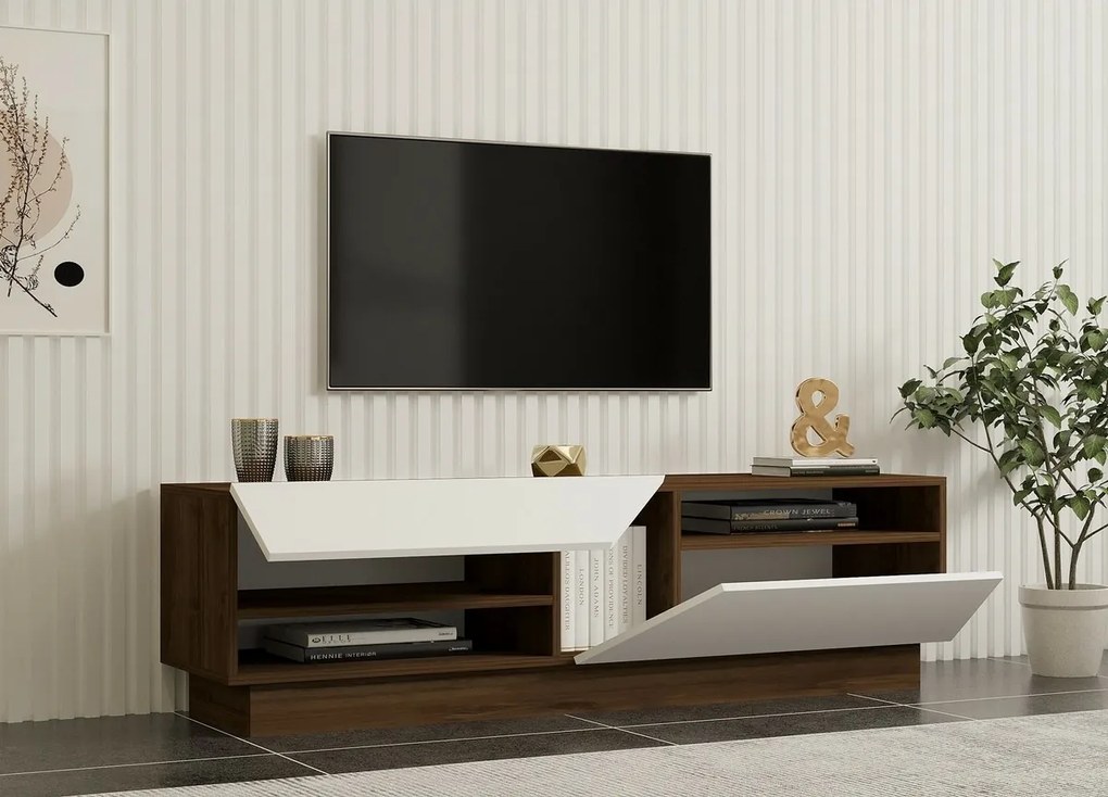 Koza Walnut and White TV-asztal