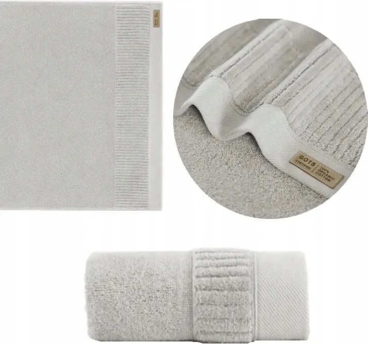 Törölköző Porto 100x150 Szürke 600 g/m2 Prémium Kollekció Lengyel Monogram