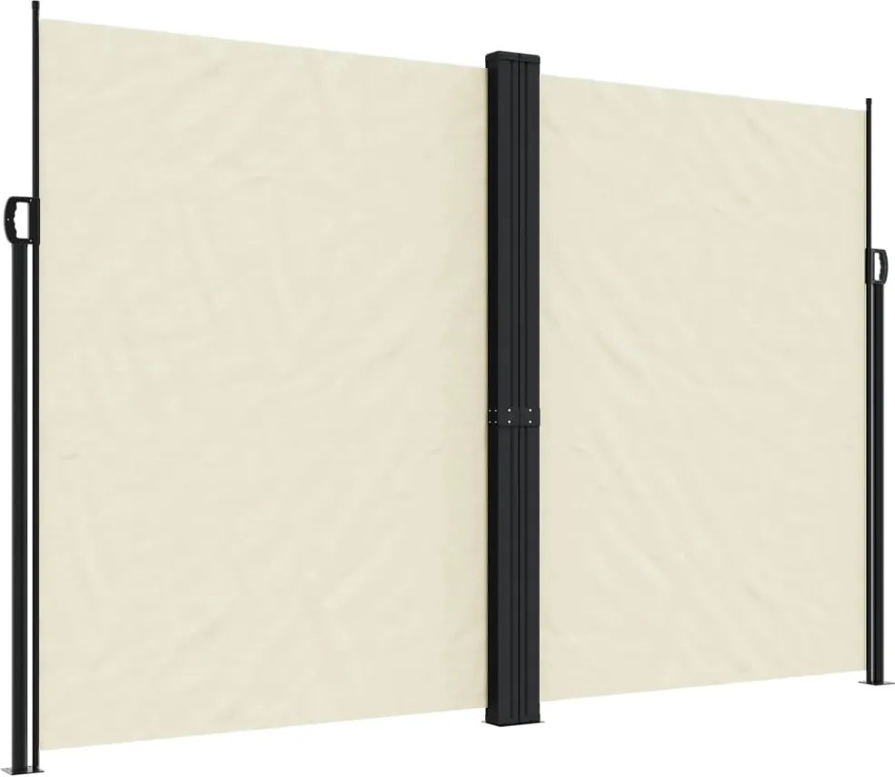 vidaXL krémszínű behúzható oldalsó napellenző 220 x 1000 cm