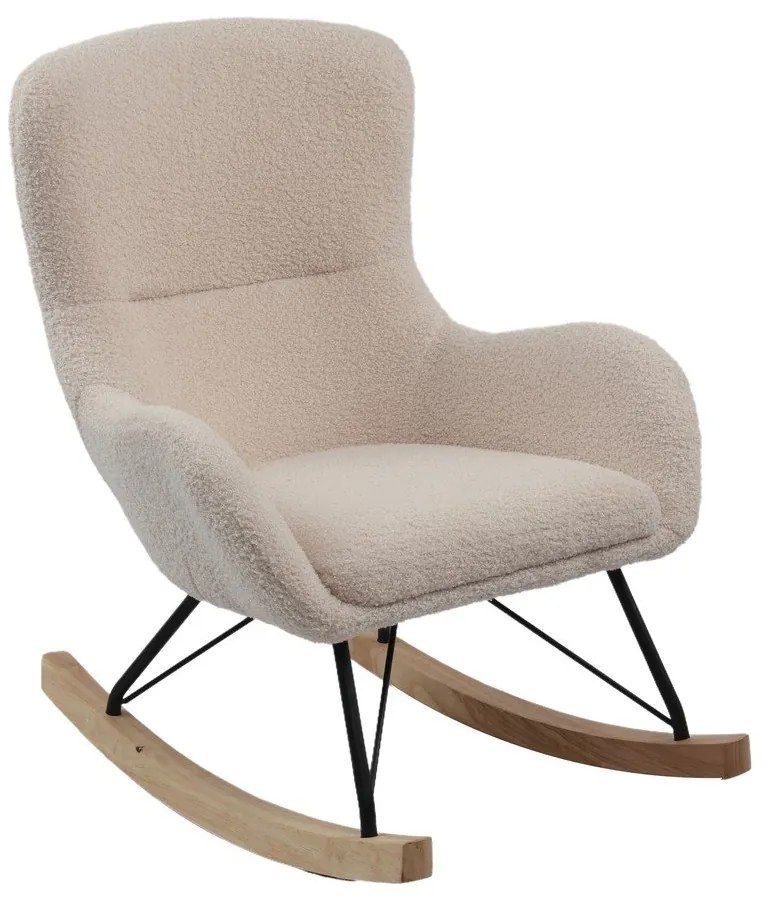 Bézs buklé gyerek hintafotel Rocky – Vipack