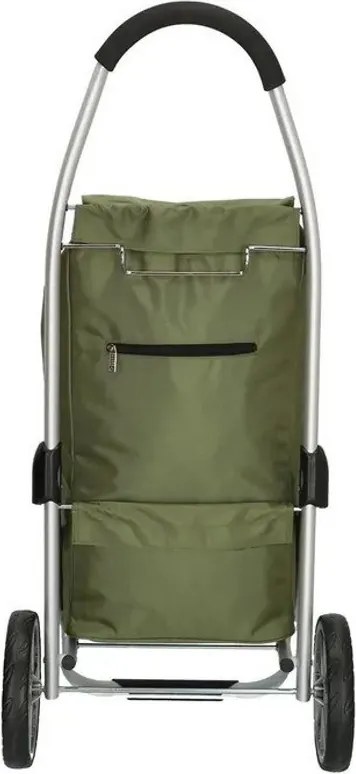 Zöld prémium bevásárlókocsi kerekeken „Aluman”