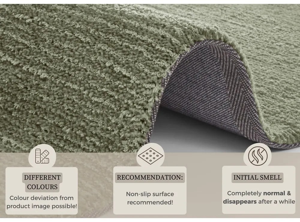 Supersoft sötétzöld szőnyeg, 120 x 170 cm - Mint Rugs