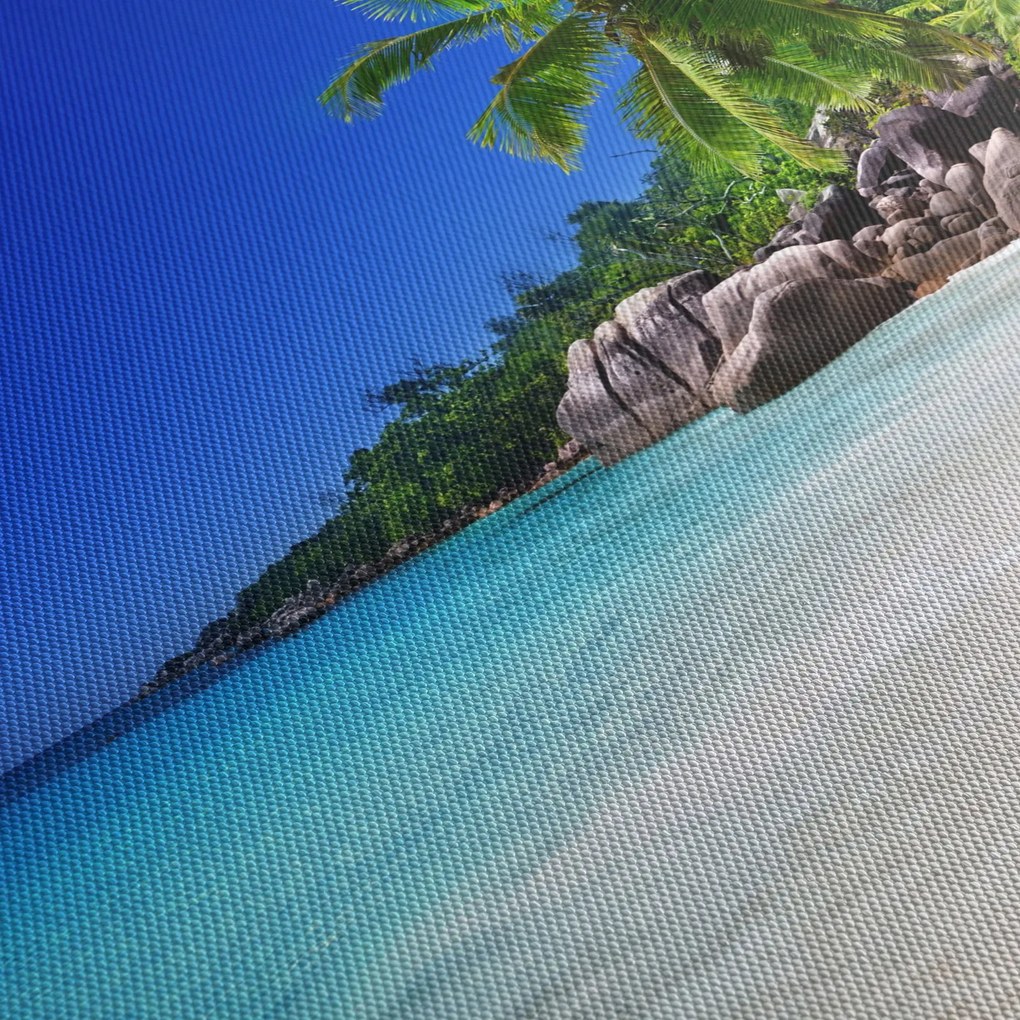 Kép a strandról a Praslin szigeten (150x105 cm)