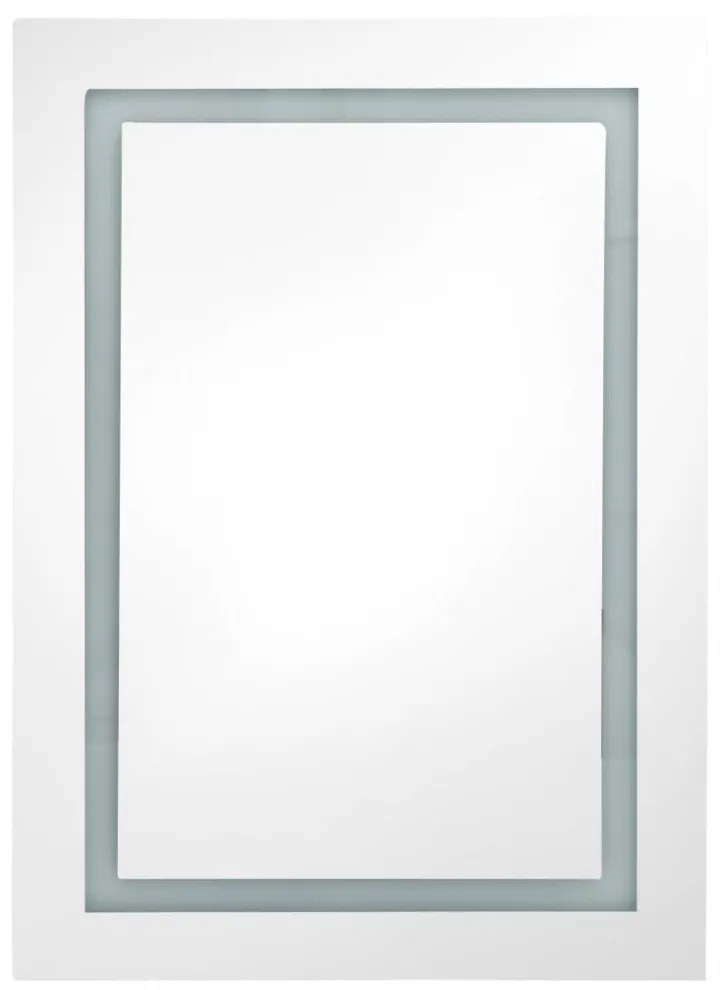 tükrös fürdőszobaszekrény LED világítással 50 x 13 x 70 cm