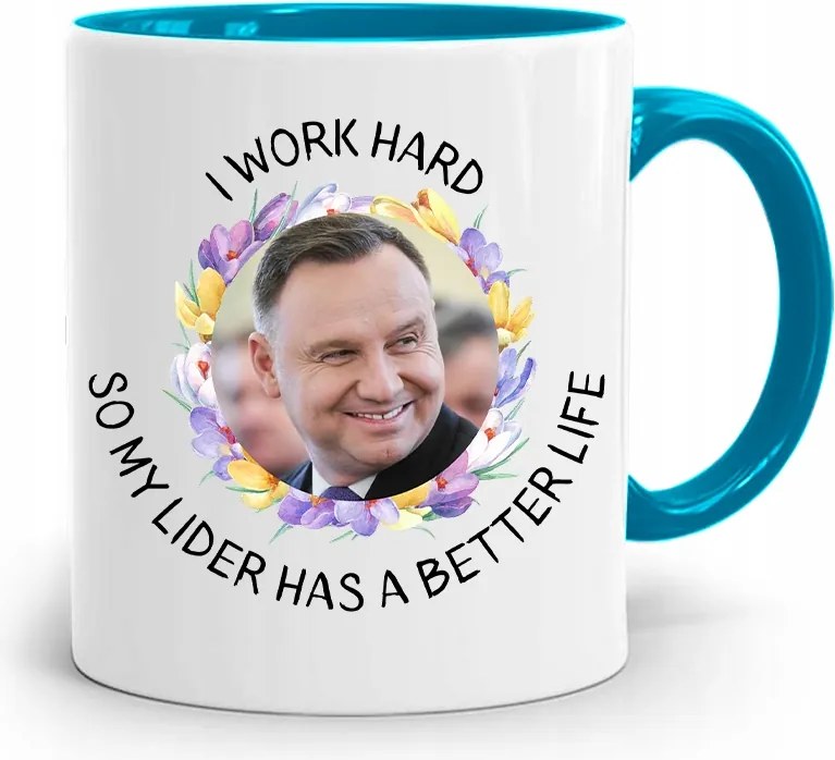 Duda András Kék Elnöki Bögre Neked, fényképes nyomattal