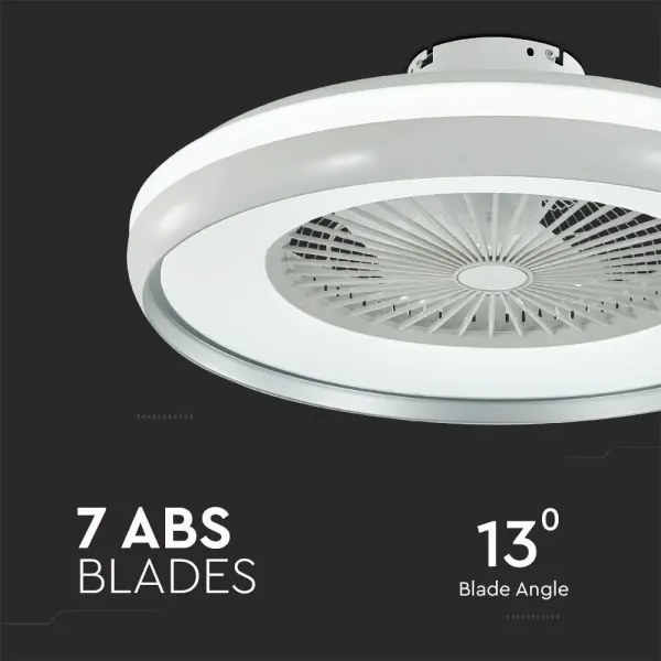 LED Mennyezeti lámpa ventilátorral LED/45W/230V 3000/4000/6500K szürke
