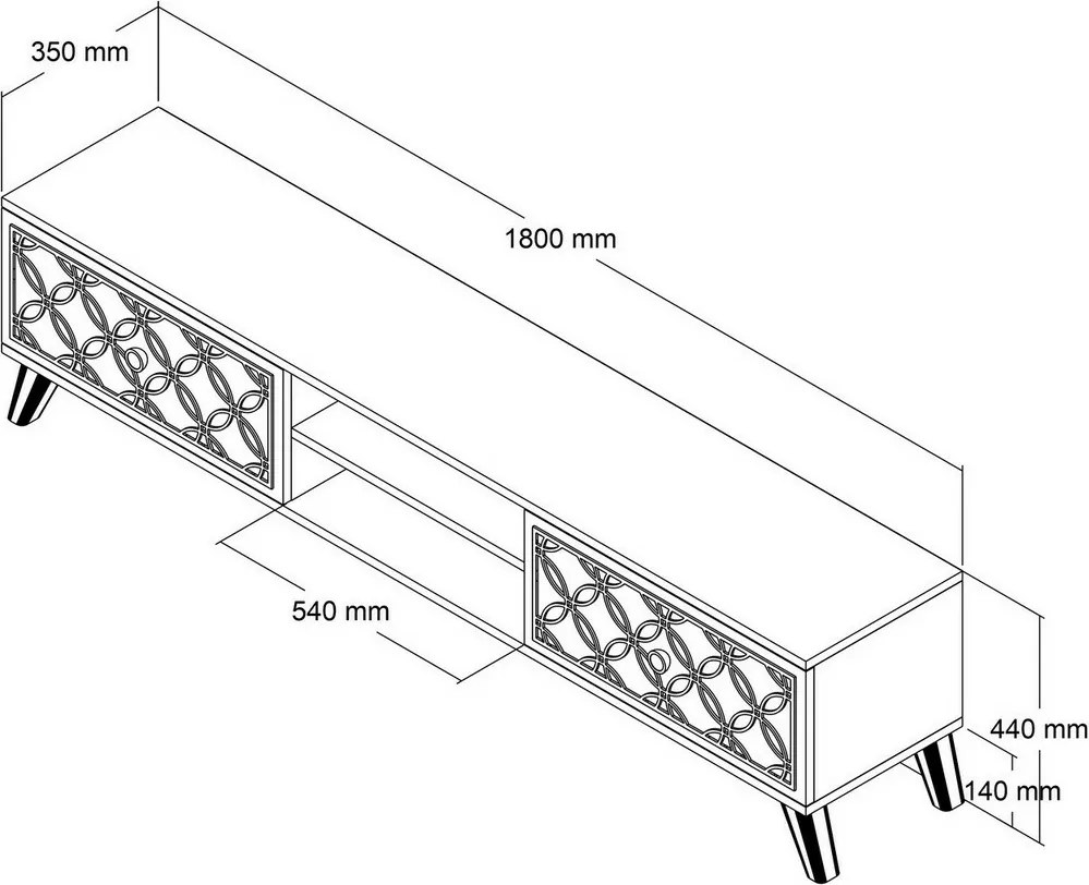 Class Walnut and Chalcedony TV-asztal
