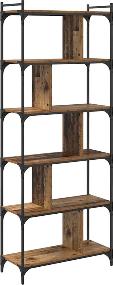 vidaXL Könyvszekrény Régi fa 76 x 32 x 192 cm Faanyag