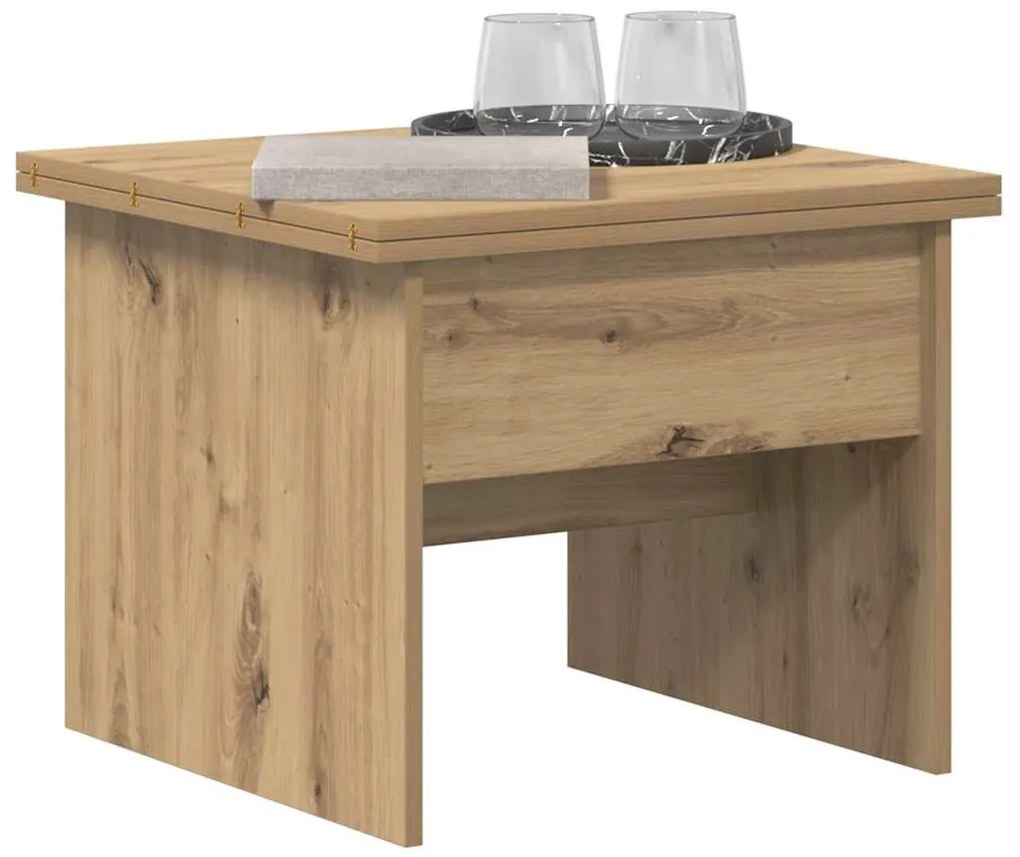 vidaXL Dohányzóasztal Artisan tölgy 55 x 54,5 x 45 cm Faanyag