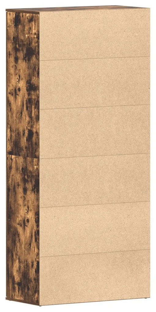 vidaXL Cipőszekrény polcokkal Füstölt tölgy 80 x 39 x 178 cm Faanyag