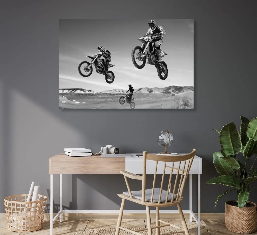 Kép motorosoknak fekete-fehér kivitelben
