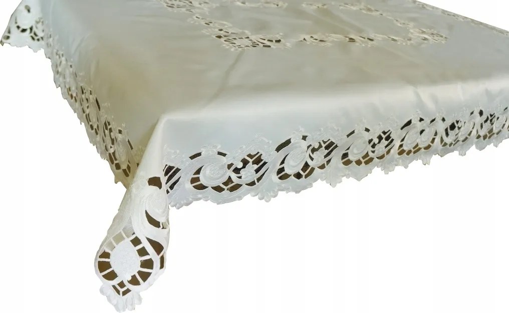 Abrosz Asztalra 130x170 Krémszínű Dekoratív Virágok