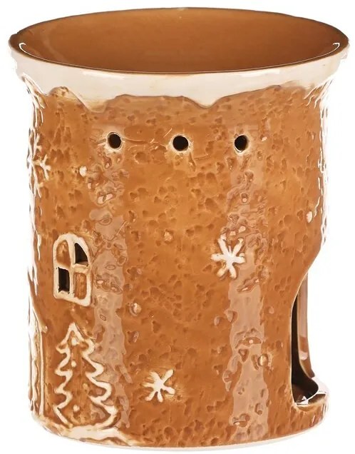 Kerámia aromalámpa mézeskalács házikó, barna