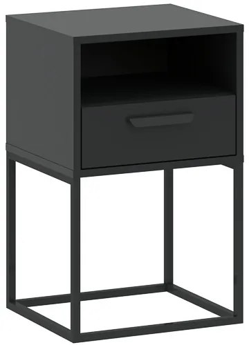 Éjjeliszekrény Fiókkal Sötétszürke Színben CADRO NR5 40 cm PUSH