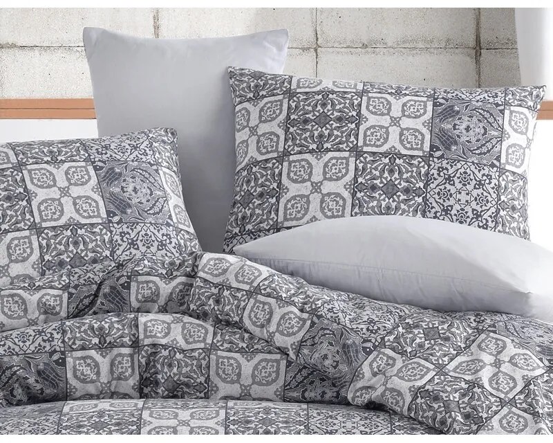 BedTex pamut ágynemét Ceramica szürke, 220 x 200cm, 2 db 70 x 90 cm