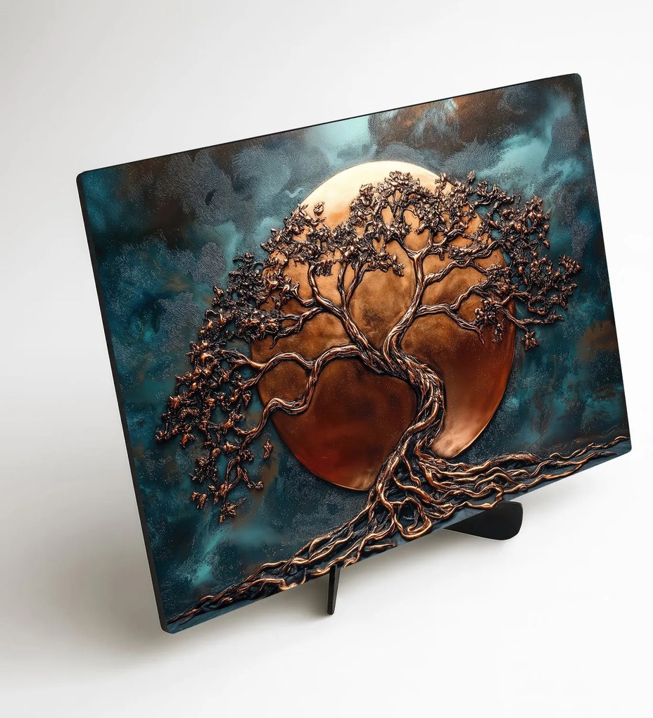 DUBLEZ | Fa falikép - Az örök életfa és a hold