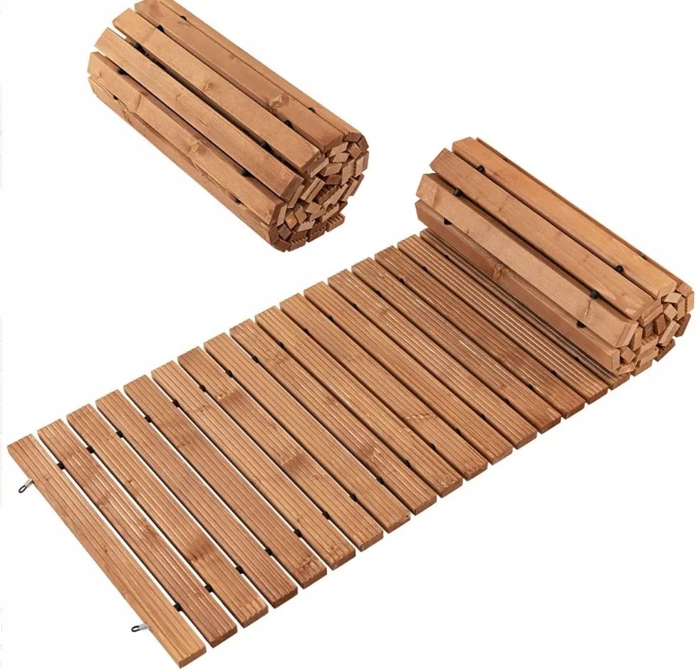 Fából készült összecsukható kerti járda 245 cm Costway