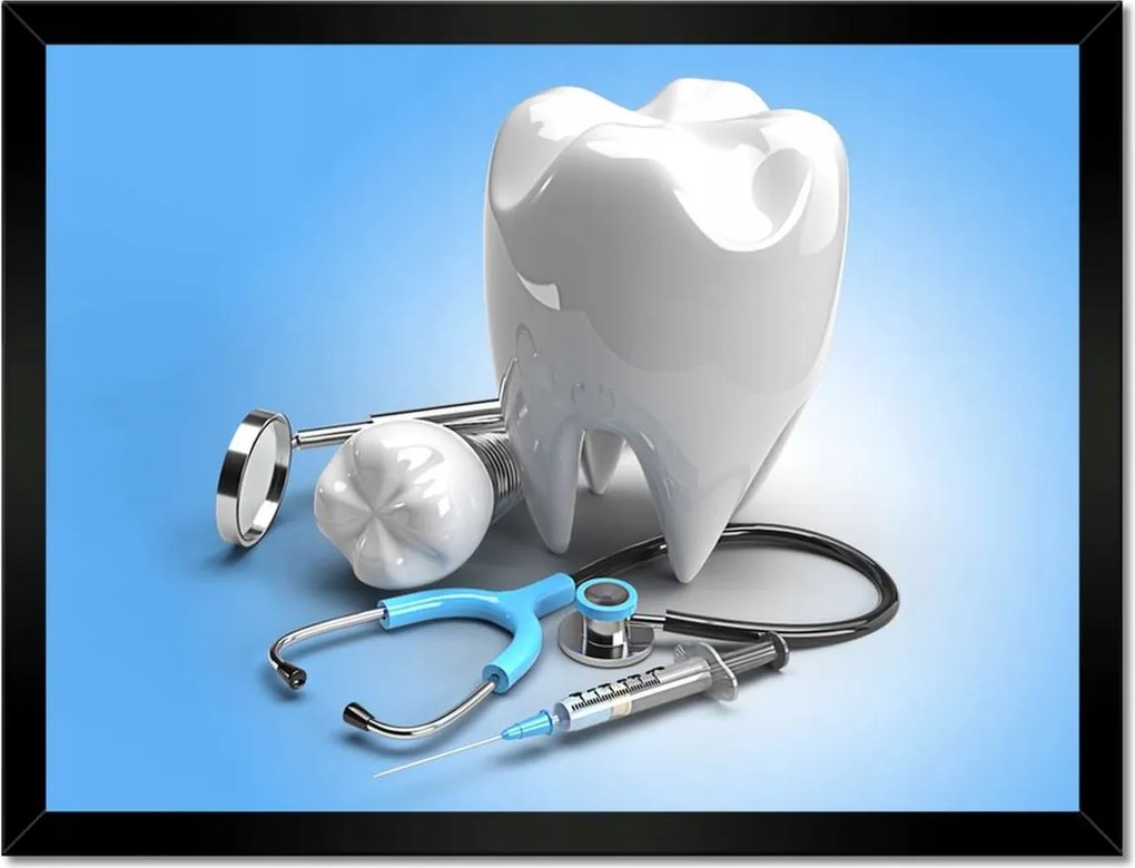 Poszterek keretben 40x30 Fogászati implantátumok fog