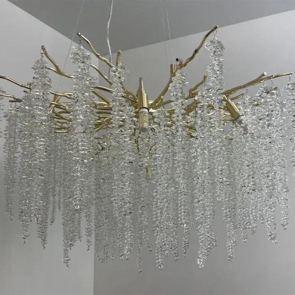 Kristály csillár zsinóron 13xG9/40W/230V arany