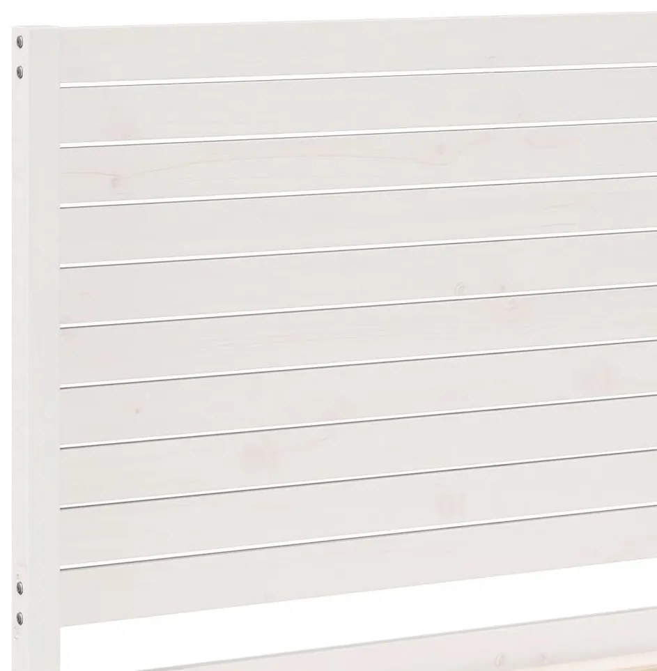 vidaXL fehér tömör fa extra hosszú ágykeret matrac nélkül 180 x 210 cm
