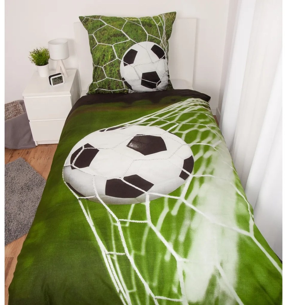 Herding Pamut ágynemű Football , 135 x 200 cm, 80x 80 cm