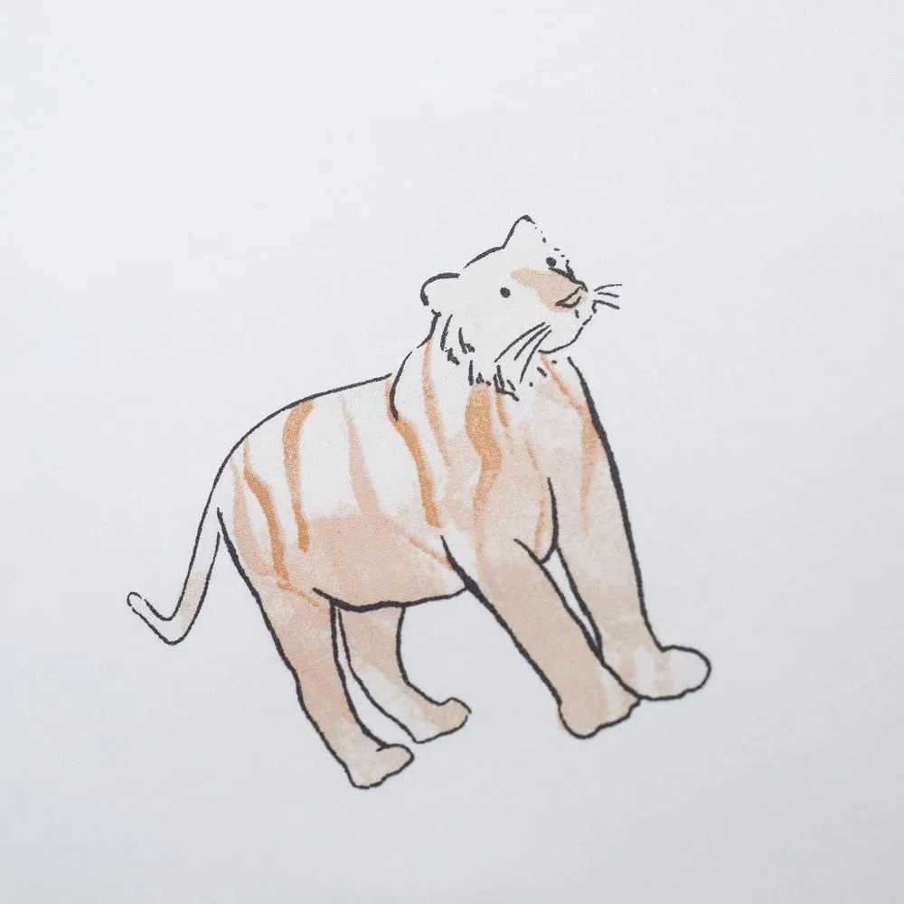 Fehér gumis pamut gyerek lepedő babaágyhoz 70x140 cm Zoo Animals – Bianca