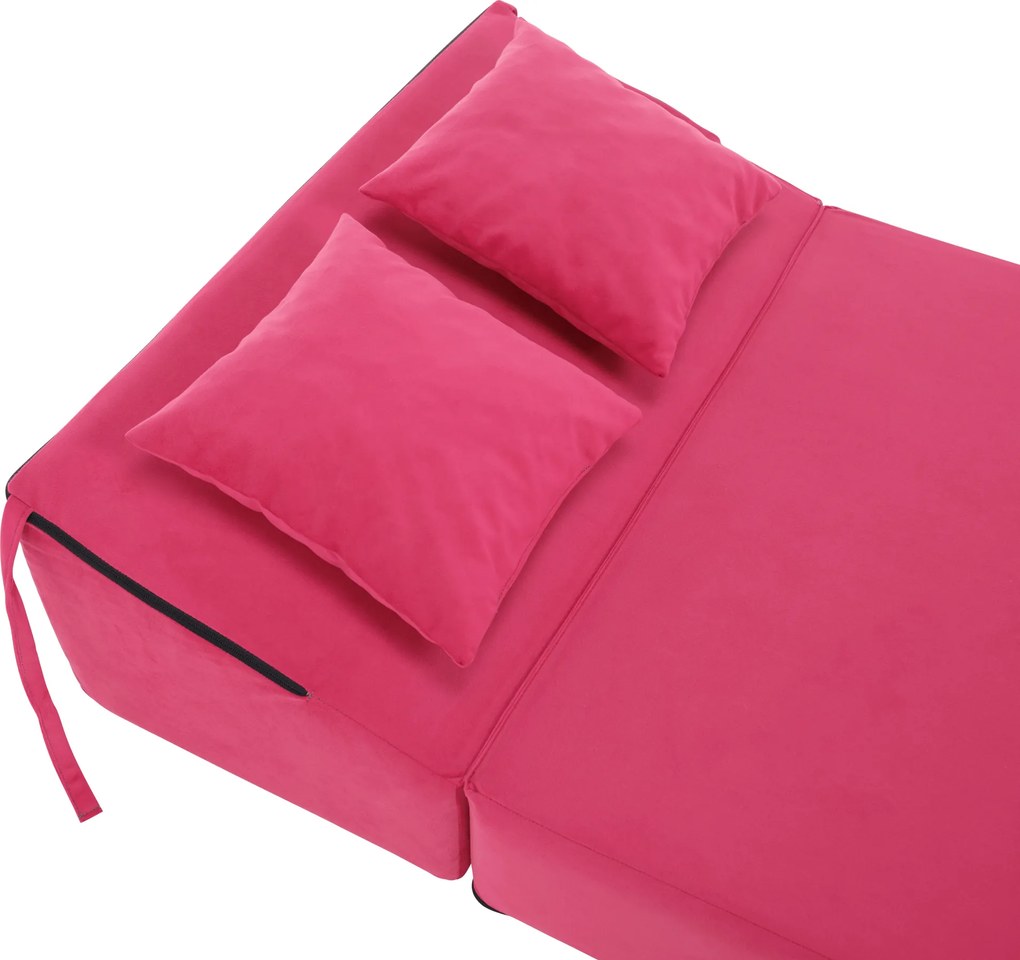Összecsukható matrac/fotel, 2v1, rózsaszín magenta, PELOS
