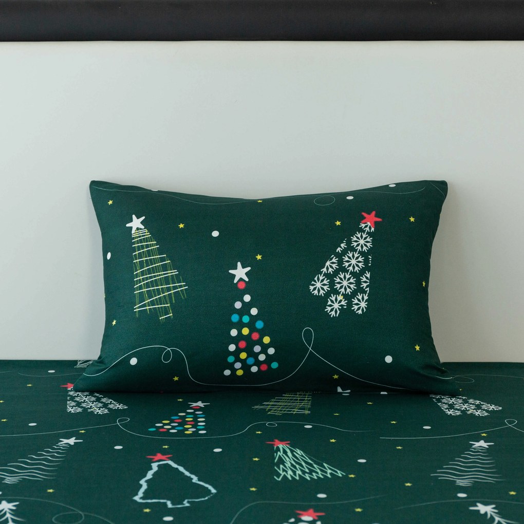 Mikroszálas párnahuzat CHRISTMAS DRIFT 50x70 cm, zöld