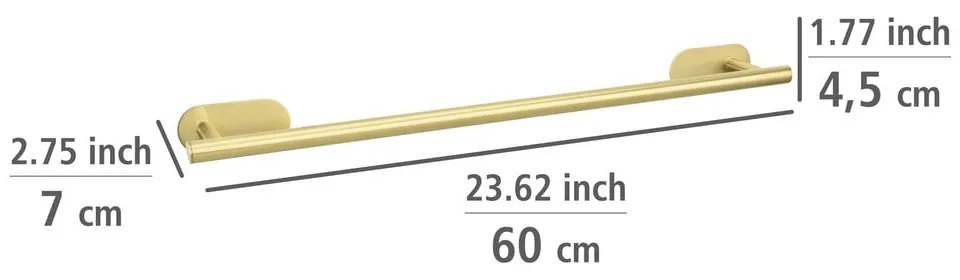 Öntapadós rozsdamentes acél törölközőtartó Orea Gold – Wenko