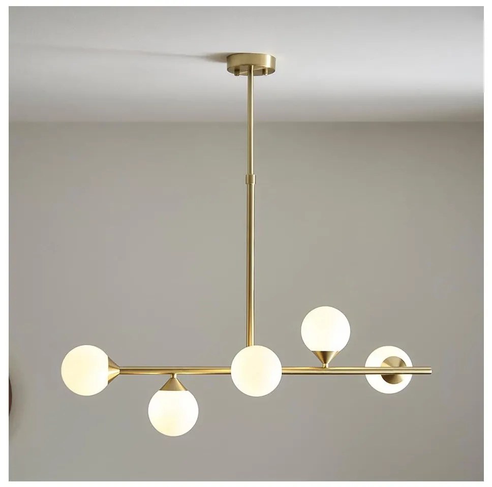 Endon 101347 - OTIS rúdon függő csillár 5xG9/3W/230V arany