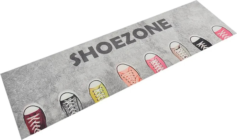 vidaXL mosható shoezone feliratos bársony konyhaszőnyeg 45x150 cm