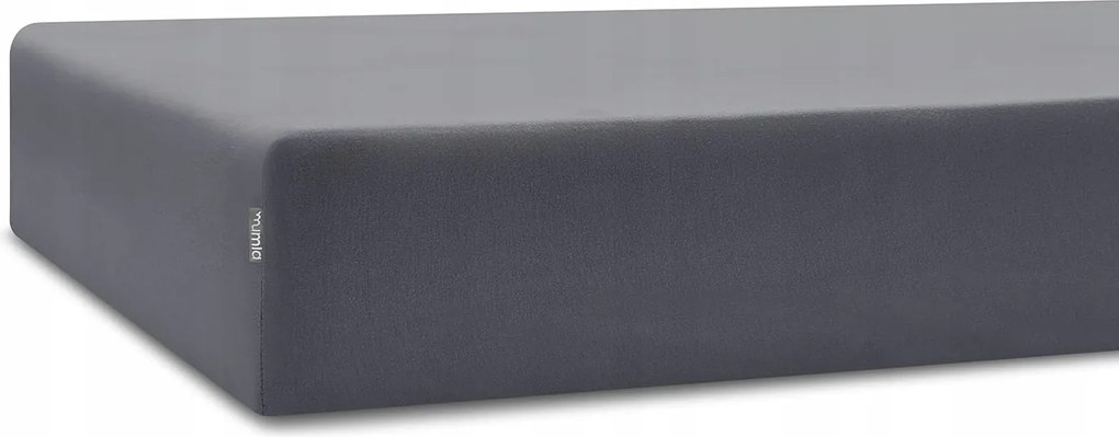 Grafit pamut lepedő 90x200 cm gumis Mumla
