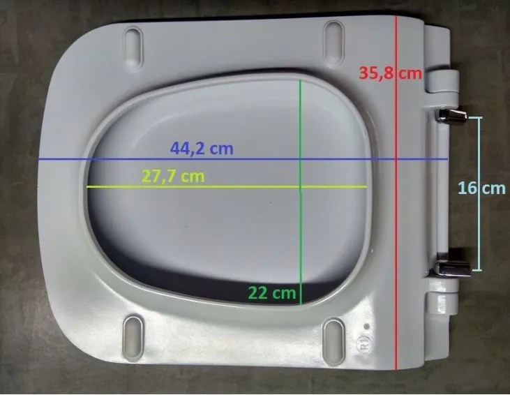 Cersanit Metropolitan, hőre keményedő, lassan záródó WC-ülőke, fehér, OK581-009-BOX