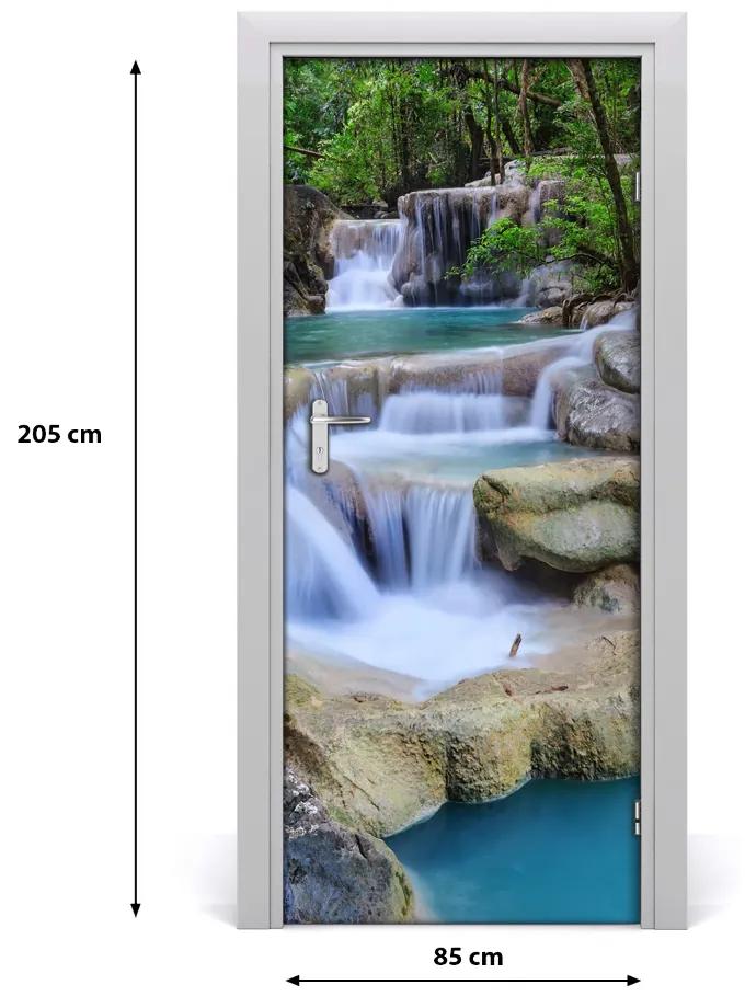 Ajtó tapéta vízesés Thaiföld 75x205 cm