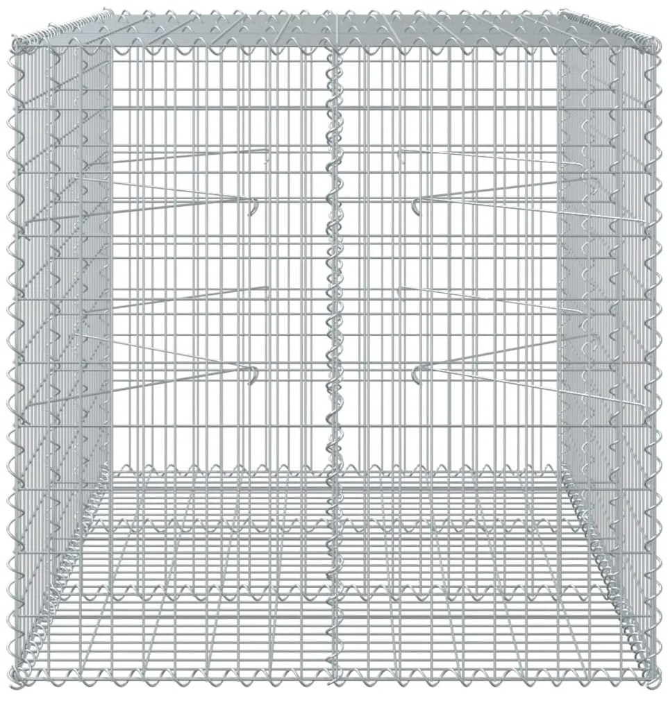 horganyzott vas gabion kosár fedéllel 150 x 100 x 100 cm