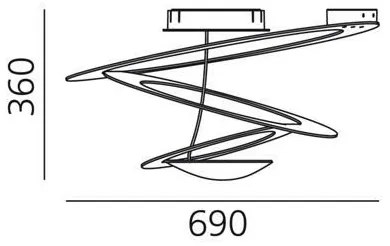 Artemide 1255120A - LED Dimmelhető mennyezeti lámpa PIRCE LED/44W/230V 3000K arany