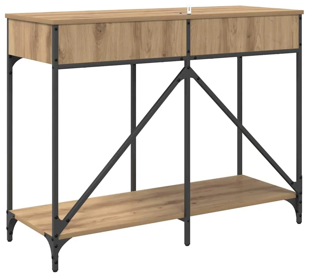 Konzolasztal fiókkal Artisan tölgy 100 x 39 x 78,5 cm Faanyag