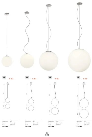 Redo 01-1065 - Csillár zsinóron OLA 1xE27/42W/230V