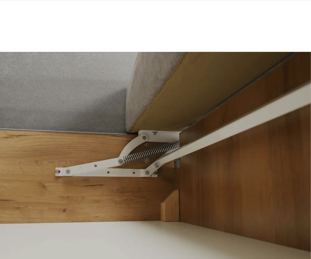 Szófa kinyitható, szürke anyag Queens, AURELIA