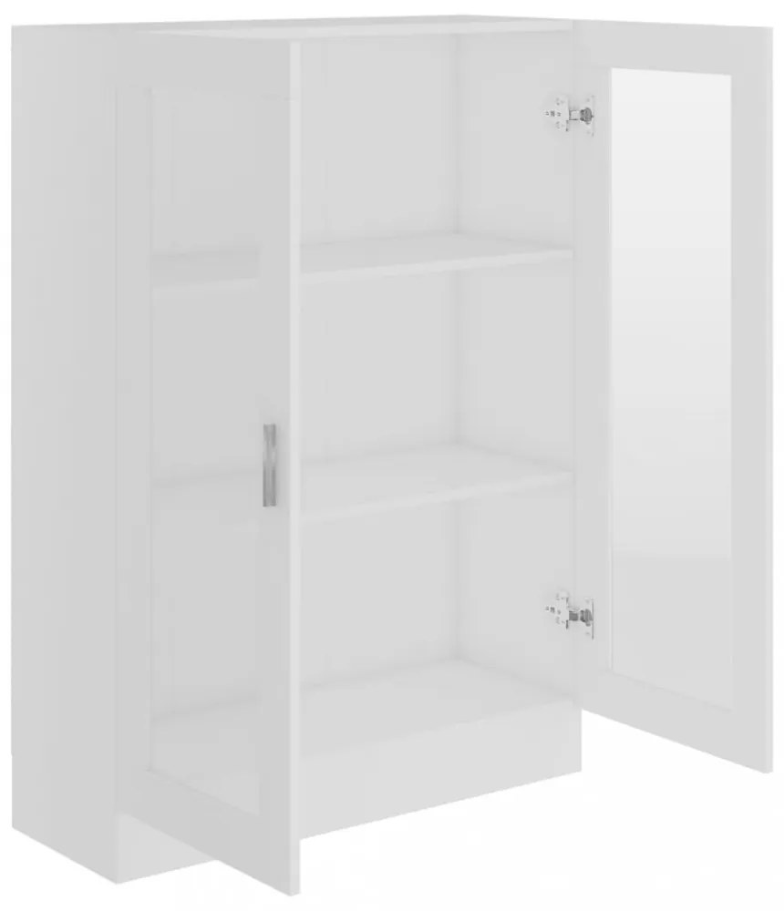 fehér szerelt fa vitrinszekrény 82,5 x 30,5 x 115 cm