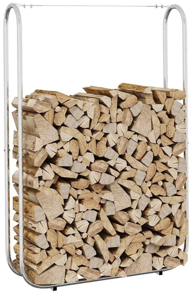 horganyzott acél tűzifatároló 100x25x150 cm
