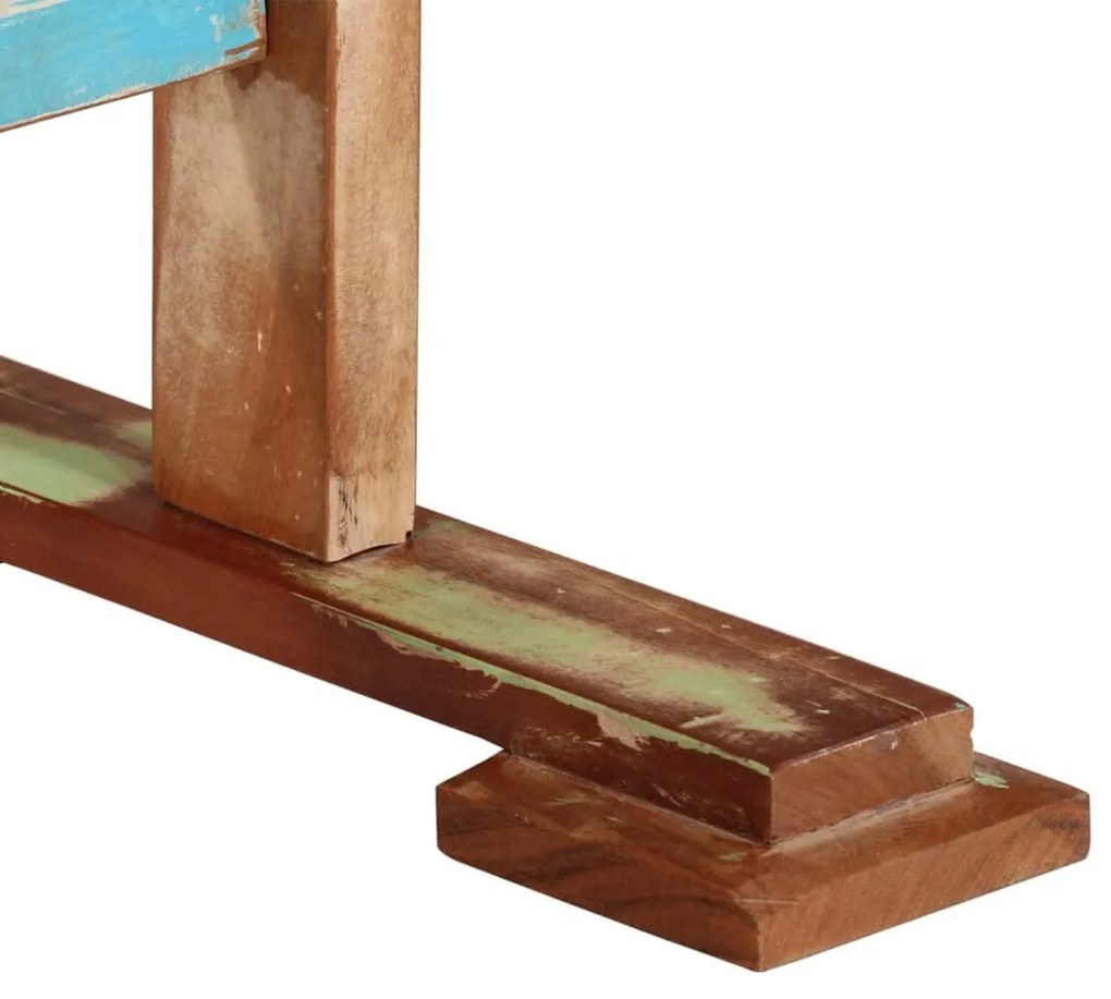 Tömör újrahasznosított fa étkezőasztal 110x55x78 cm