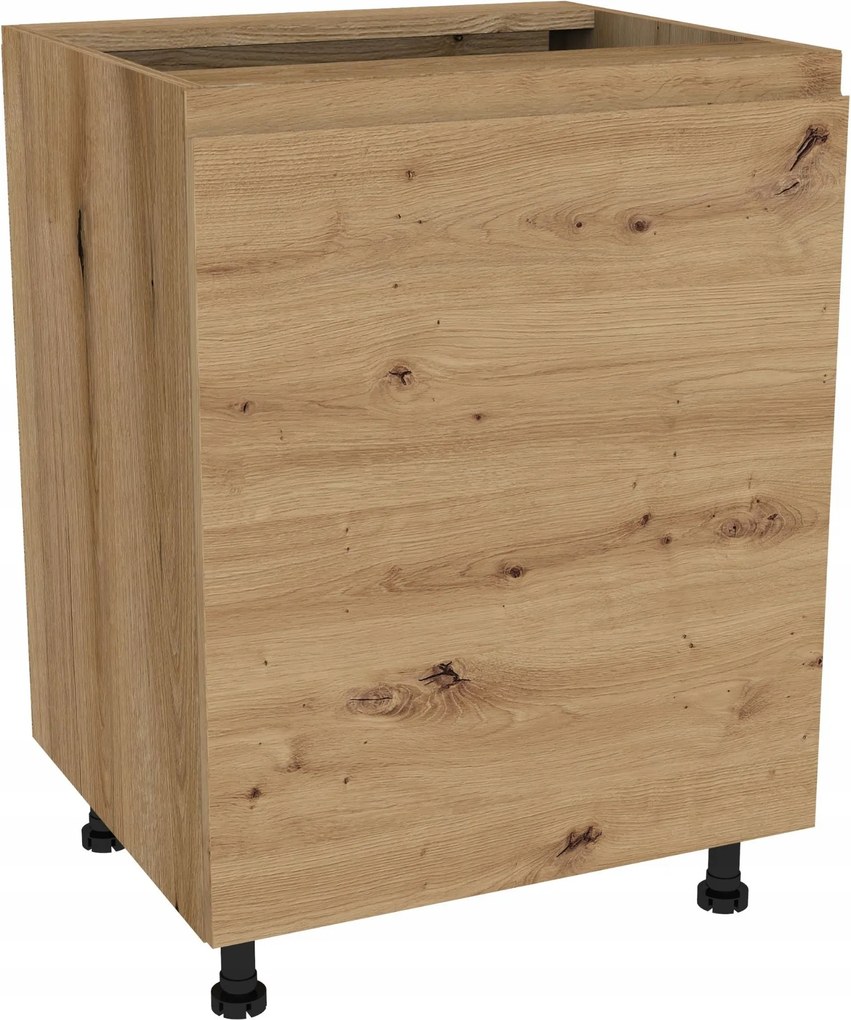 Konyhaszekrény alsó 60 Frezo tölgy Evoke front fogantyú nélküli tölgy Artsian