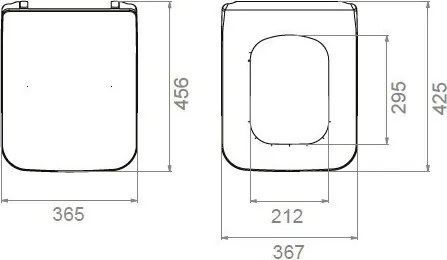 CeraStyle IBIZA / HERA WC ülőke - MATT FEKETE - duroplast - lecsapódásgátlós - könnyen levehető