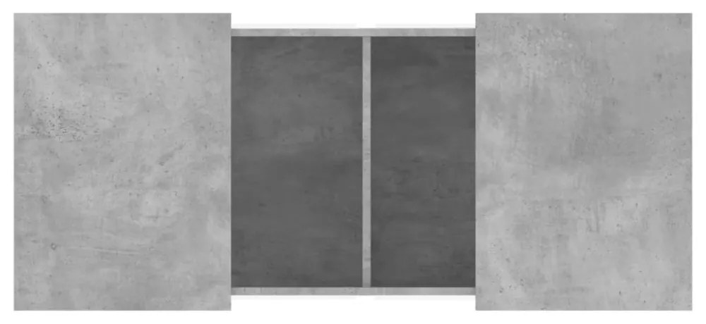 betonszürke szerelt fa dohányzóasztal 80 x 55 x 40 cm